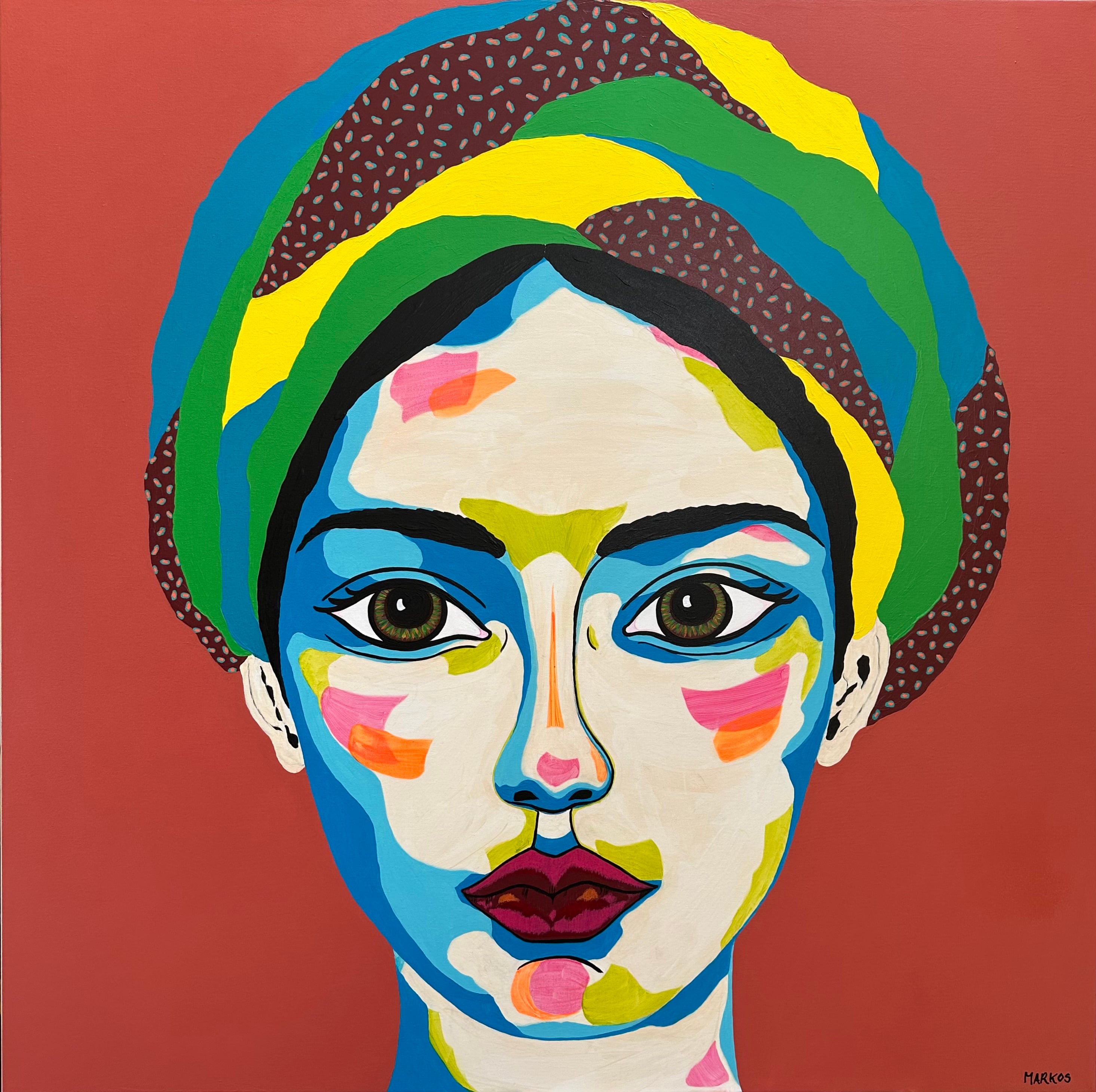 AILA, 90 cm X 90 cm, akryl på lærred, kr. 4.500,-