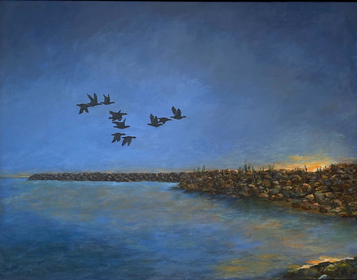 Aftenstemning ved Gedser 1, 70 cm x 90 cm, 5.500