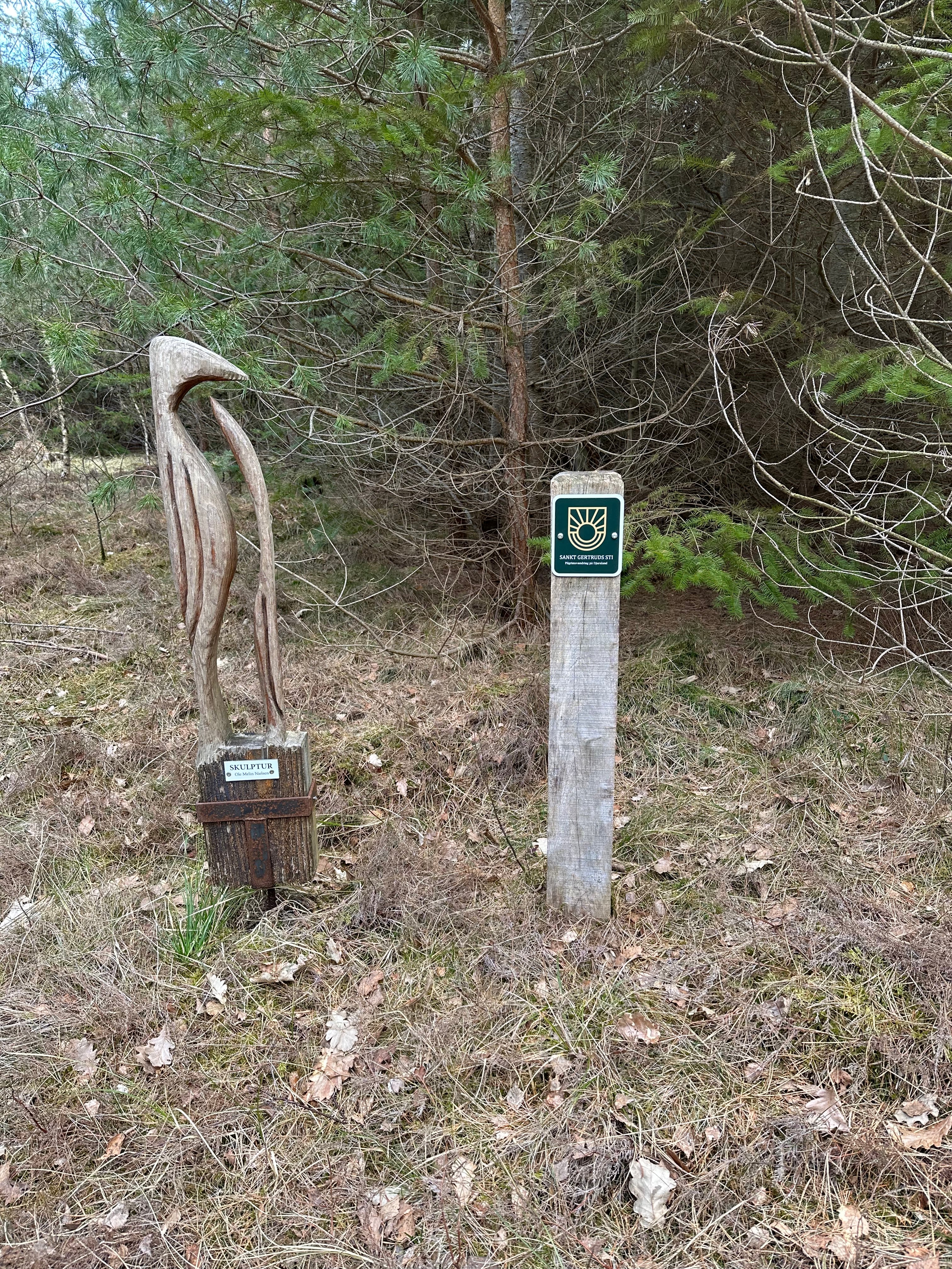Én af Ole melin Nielsens 18 skulpturer.