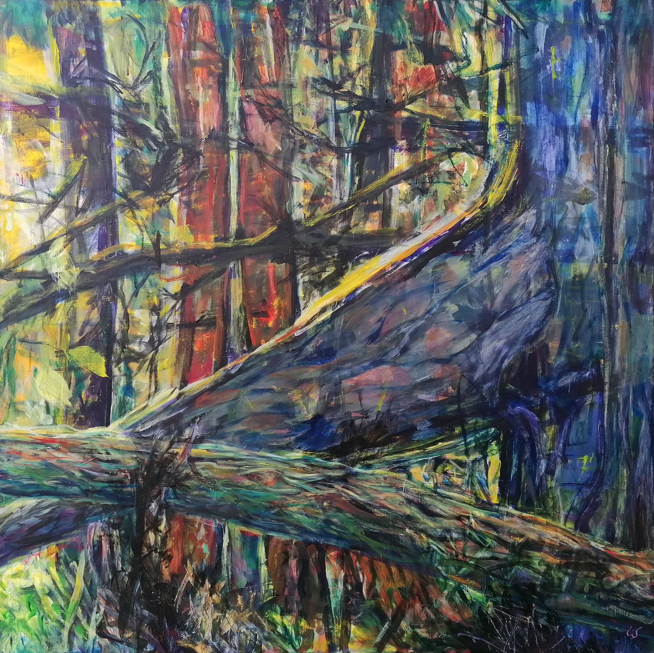 På vej , 32 cm x 42 cm, 700 kr