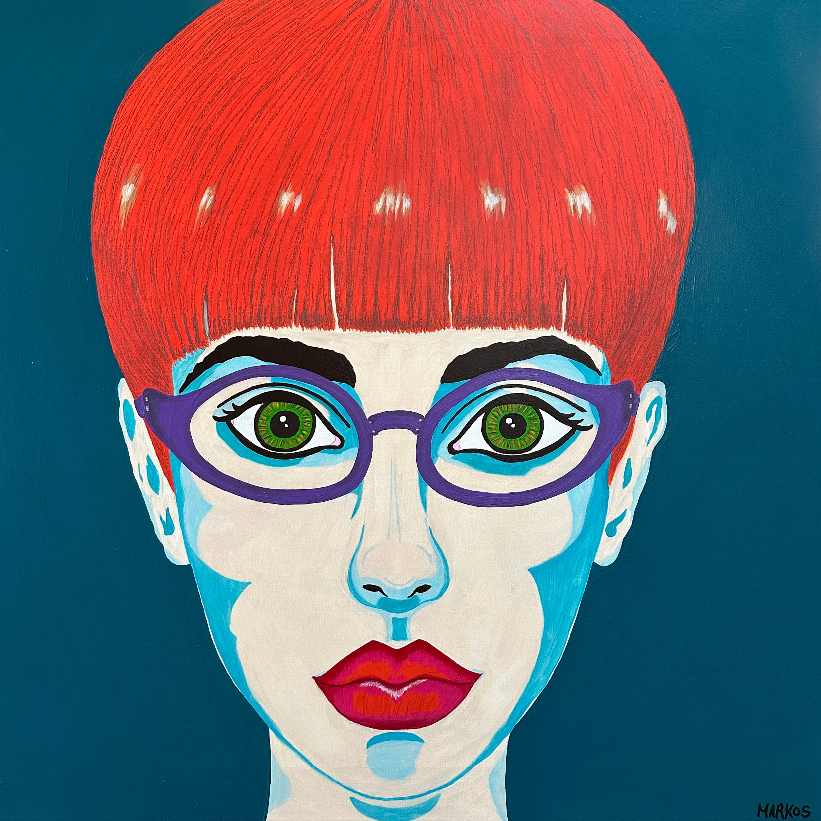 SØLVIG, 80 cm x 80 cm, 4.800 kr